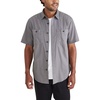 image:imageDockers Mens Regular Fit Short Sleeve Utility ShirtCar Park Grey  Solid Rip Stop