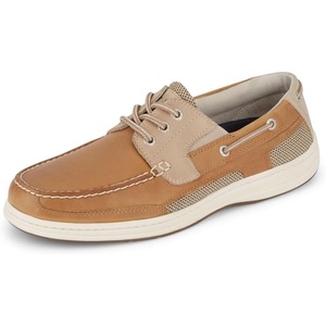 image:imageDOCKERS Mens Beacon Classic Leather Boat Shoes with Stain DefenderTanTaupe