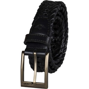 image:imageDOCKERS Mens Braided Leather Belt Fully Adjustable Casual Strap for Everyday WearBlack Glazed