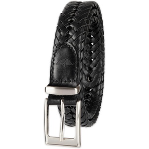image:imageDOCKERS Mens Braided Leather Belt Fully Adjustable Casual Strap for Everyday WearBlack Lace