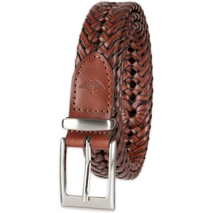 image:imageDOCKERS Mens Braided Leather Belt Fully Adjustable Casual Strap for Everyday WearTan Lace