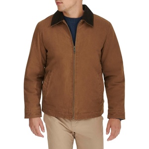 image:imageDOCKERS Mens Cotton Workwear Jacket With Corduroy CollarDark Khaki