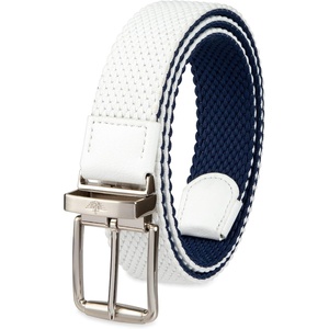 image:imageDOCKERS Mens Reversible Stretch Fabric Braid Belt  Summer Belt Golf Belt NauticalWhiteNavy
