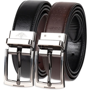 image:imageDOCKERS Mens Twoinone Reversible Rotative Buckle Everyday Casual Dress Belt Regular and Big amp Tall SizingBlackBrown