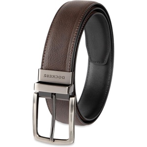 image:imageDOCKERS Mens Twoinone Reversible Rotative Buckle Everyday Casual Dress Belt Regular and Big amp Tall SizingBrownBlack