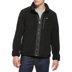 image:imageDOCKERS Mens Zip Front Sherpa Fleece Jacket With Chest PocketBlack