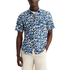 image:imageDockers Mens Dockers Mens Regular Fit Short Sleeve Ultimate ShirtOcean Blue Italian Print