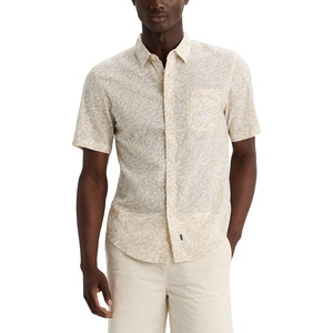 image:imageDockers Mens Dockers Mens Regular Fit Short Sleeve Ultimate ShirtSahara Khaki Print