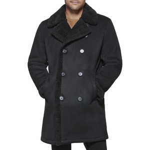 image:imageDockers Mens Faux Shearling MidLength OvercoatBlack