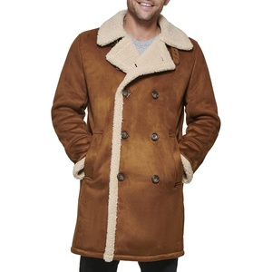 image:imageDockers Mens Faux Shearling MidLength OvercoatCognac
