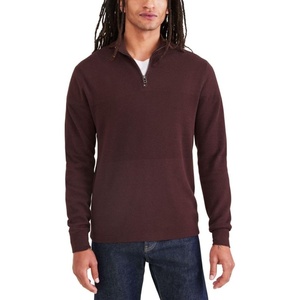 image:imageDockers Mens Long Sleeve Quarter Zip SweaterDecadent Chocolate Brown