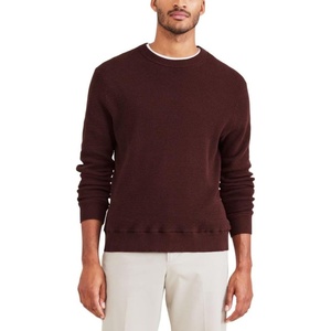 image:imageDockers Mens Regular Fit Long Sleeve Crewneck SweaterDecadent Chocolate Brown