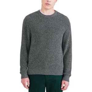 image:imageDockers Mens Regular Fit Long Sleeve Crewneck SweaterHighland Twist  GrayNavy Blazer