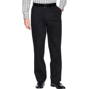 image:imageDockers Mens Relaxed Fit Signature Khaki Lux Cotton Stretch Pants  PleatedBlack