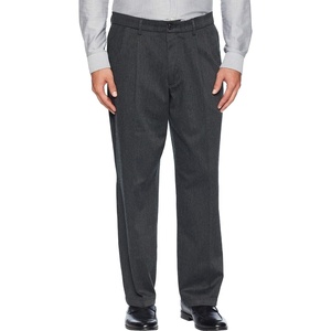 image:imageDockers Mens Relaxed Fit Signature Khaki Lux Cotton Stretch Pants  PleatedCharcoal Heather