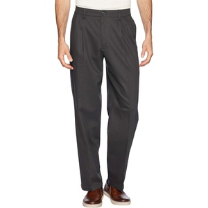 image:imageDockers Mens Relaxed Fit Signature Khaki Lux Cotton Stretch Pants  PleatedSteelhead Stretch