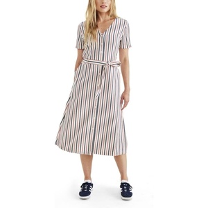 image:imageDockers Womens Short Sleeve Midi DressCherry Bomb  Anzhu Stripe